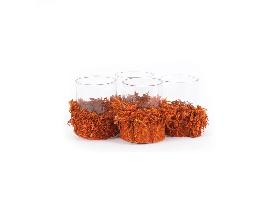 The Oh My Gee Candle Holder - Rust Velvet - M