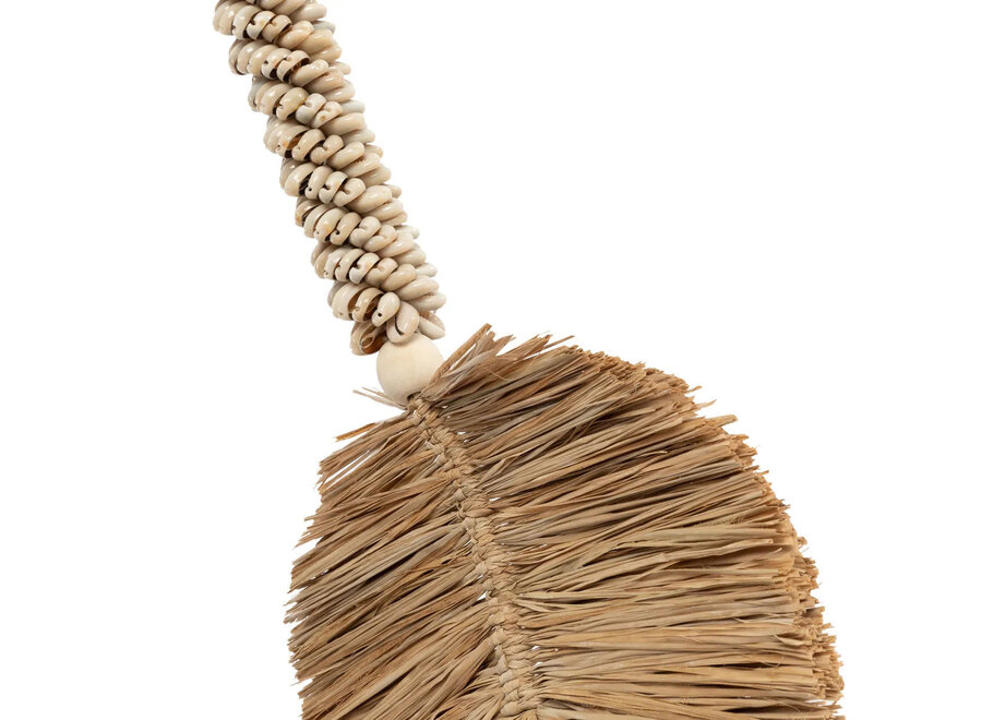 De Raffia Schelp Kwastje - Crème Natuurlijk