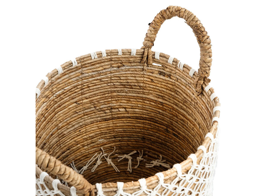 De Cross Stitched Macrame Mand - M