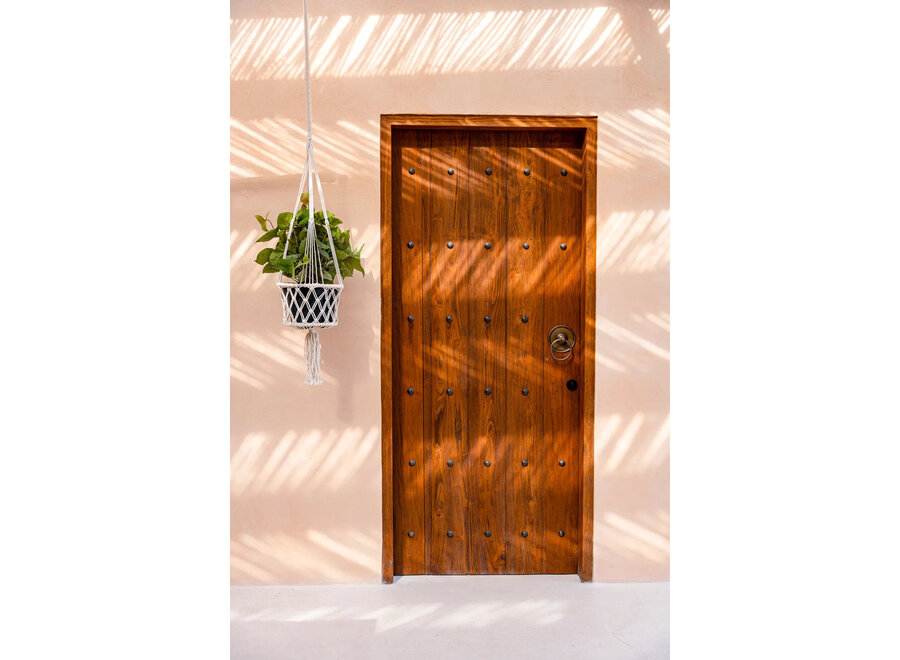 Le Porte-Plante Macramé - Blanc - L