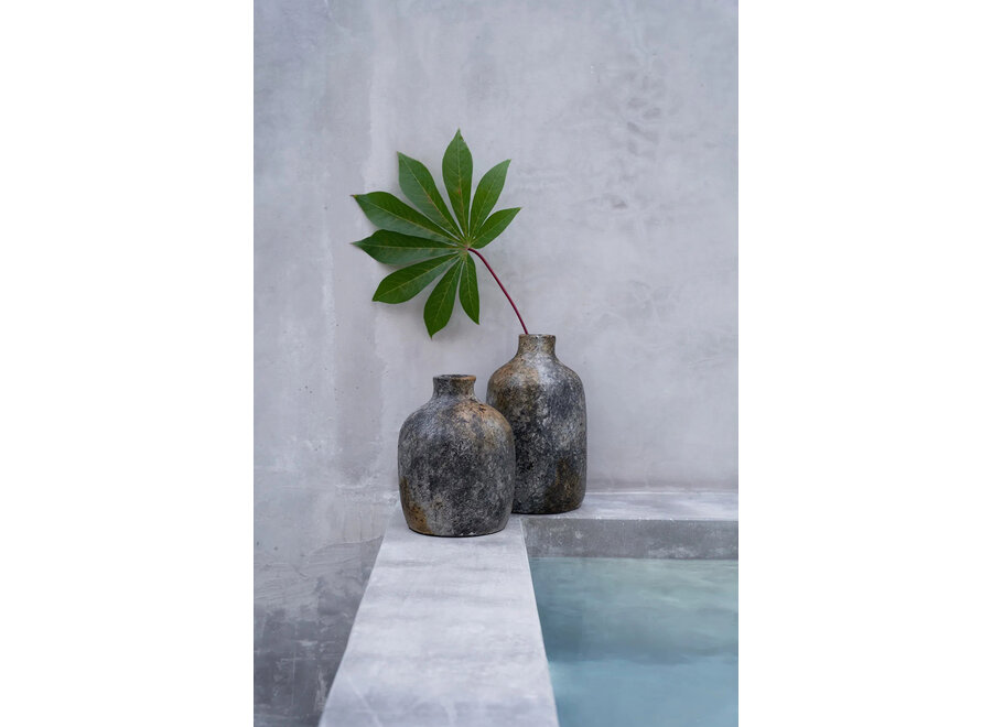 Die Classy Vase - Antikgrau - S