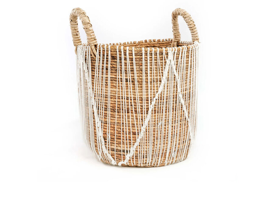 Le Panier Macramé à Couture Droite - L