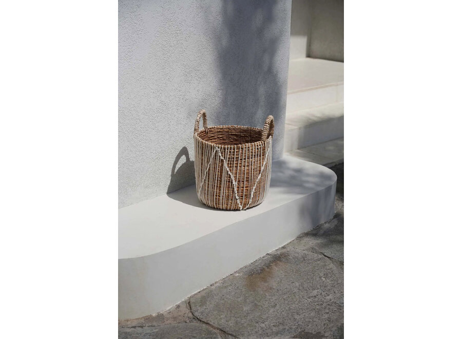 The Straight Stitched Macrame Basket - L
