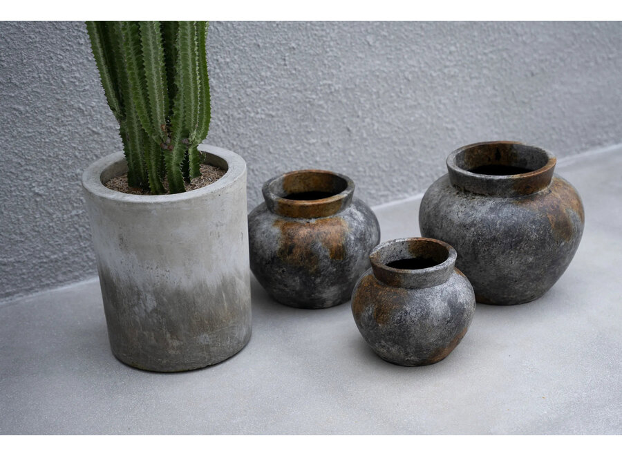 The Funky Vase - Antique Grey - S