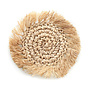 De Fringe Raffia Onderzetter - Naturel
