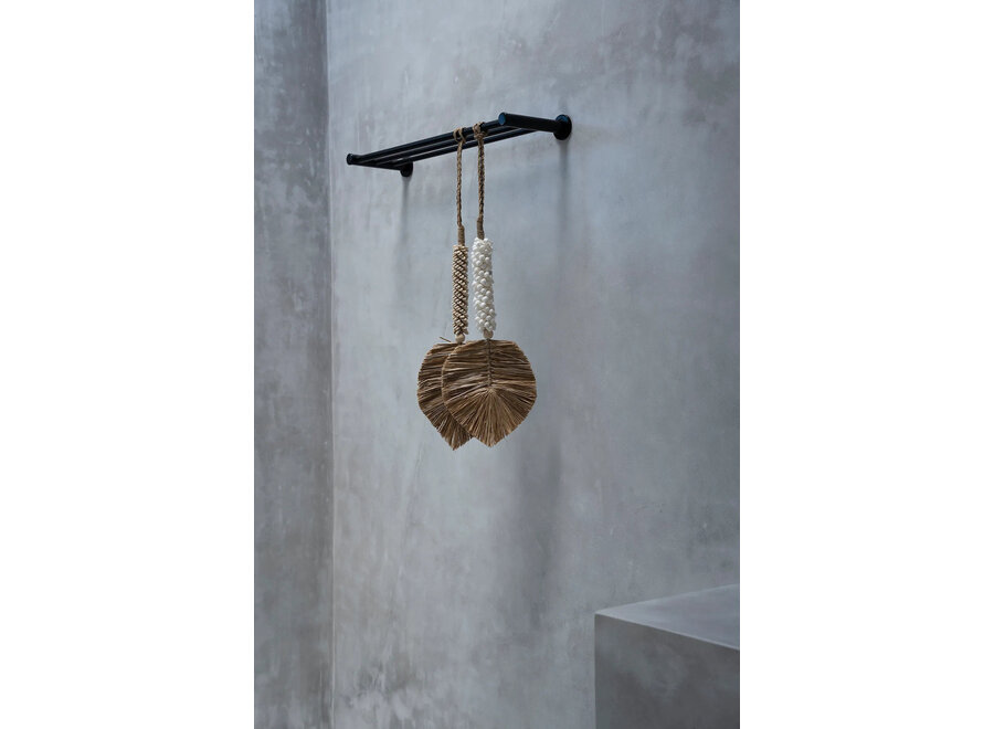 De Raffia Schelp Kwastje - Wit Natuurlijk