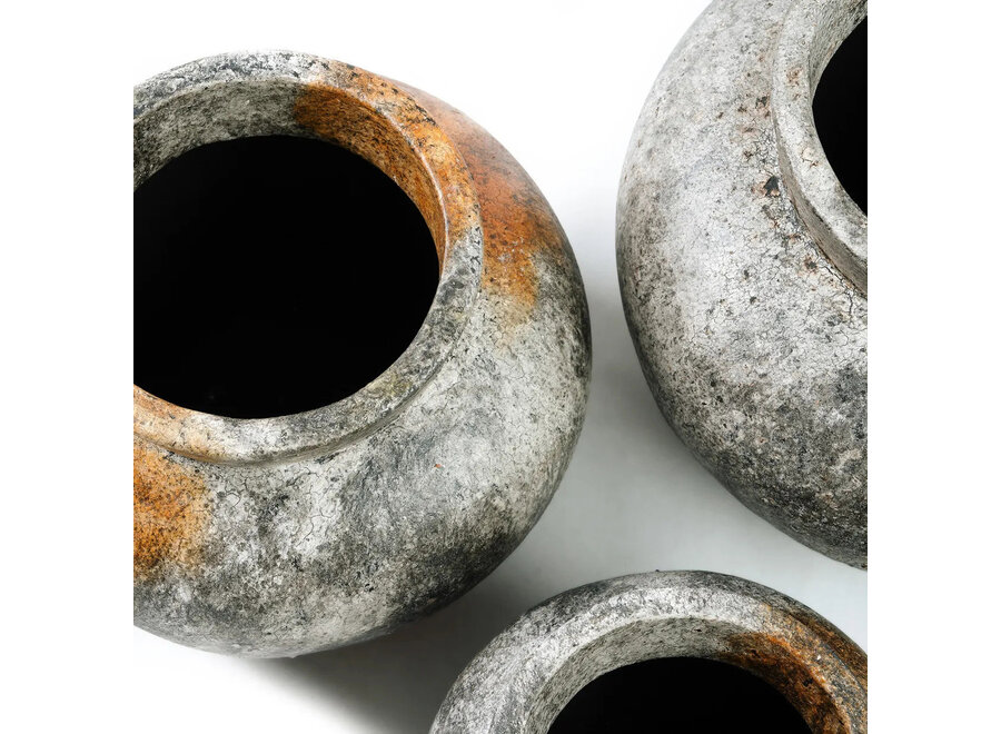 Die Funky Vase - Antik Grau - L