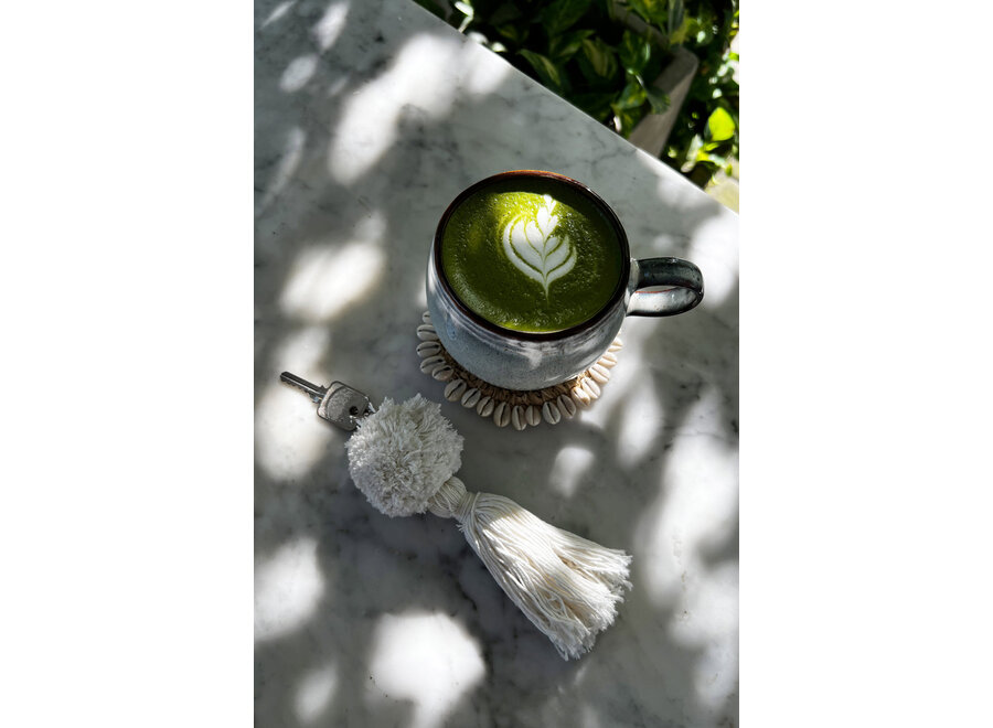 The Pompom Keychain - White