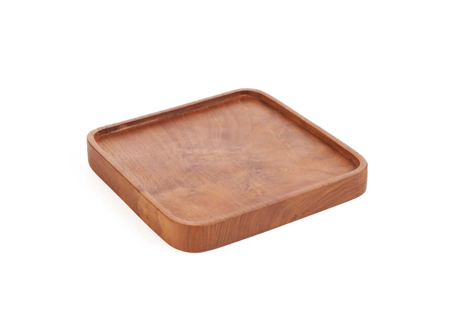 El Plato Teak Square - Natural - XS