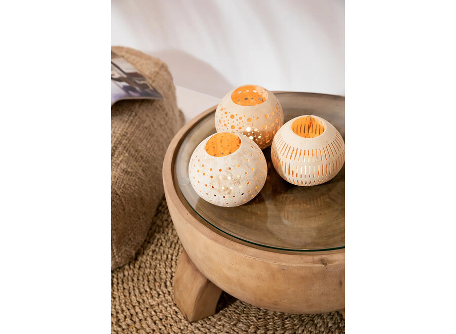 De Coconut Spot Kaarshouder - Naturel