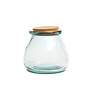 De Belly Glazen Pot - Blauw - L