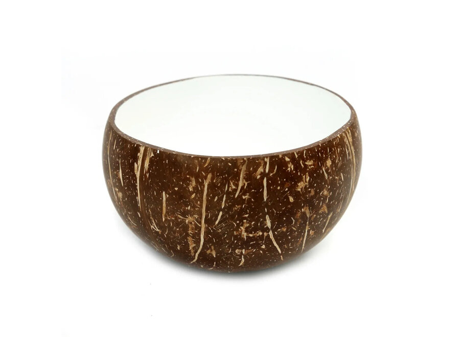 El Bol de Coco para Comida - Blanco Natural