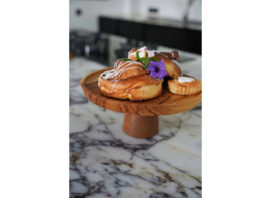 Il Piatto Da Torta In Teak Root - M