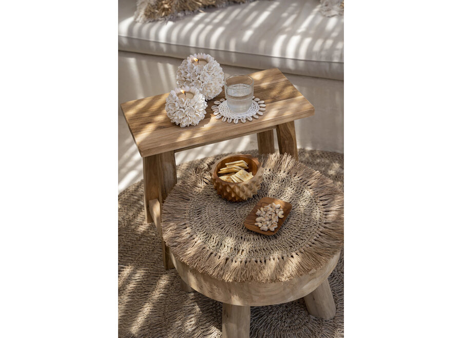 Le Set De Table En Raphia Crocheté - Naturel