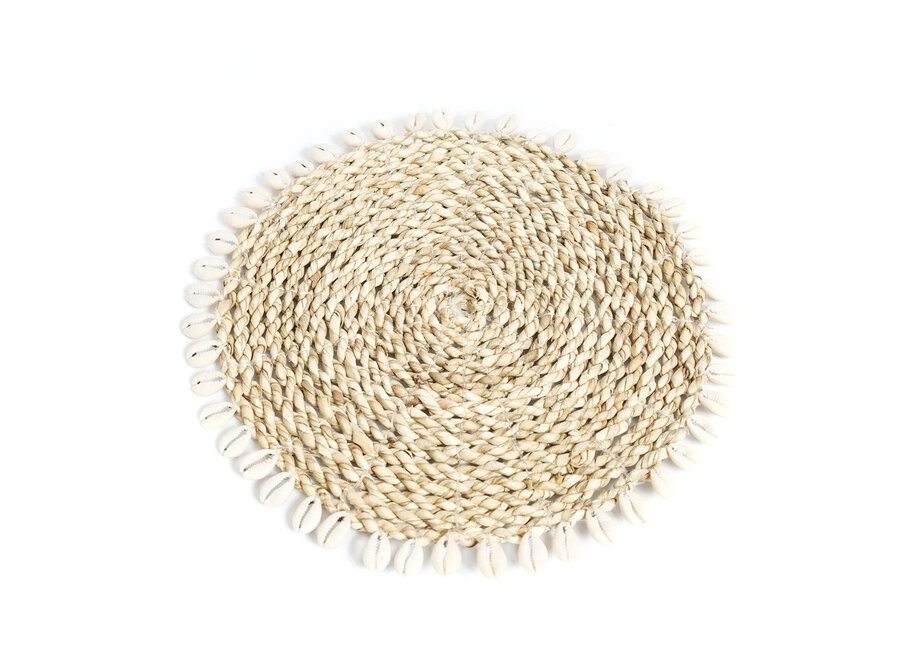 I Sottobicchieri In Seagrass Con Conchiglie - Naturale