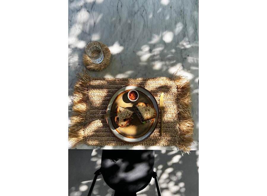 Das Fringe Raffia Platzdeckchen Rechteckig - Natur