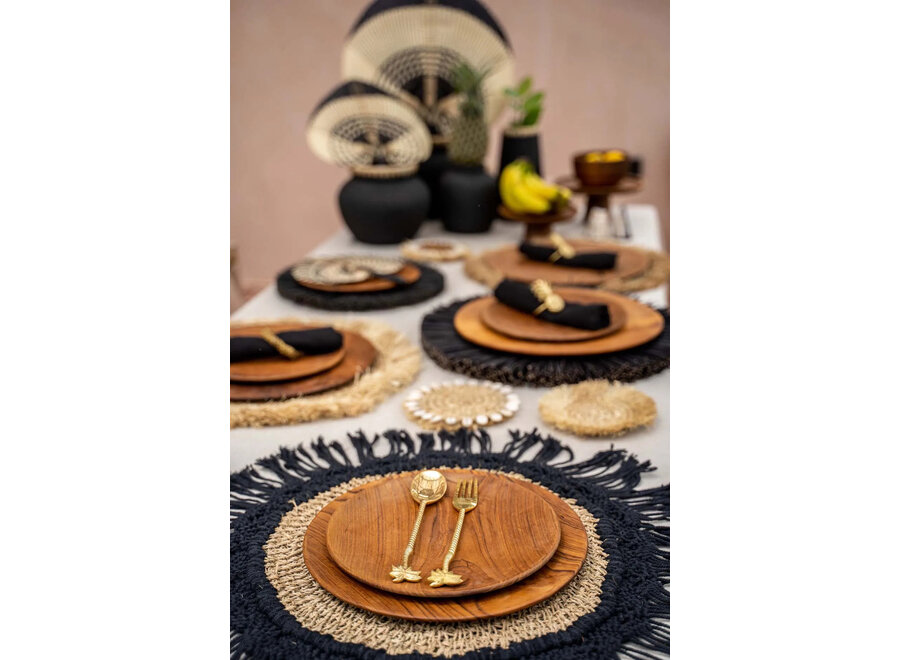 L'Assiette Ronde En Racine De Teck - L