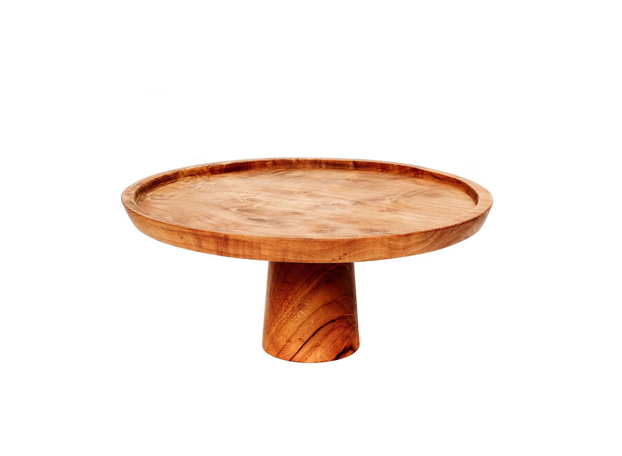 Il Piatto Da Torta In Radice Di Teak - L