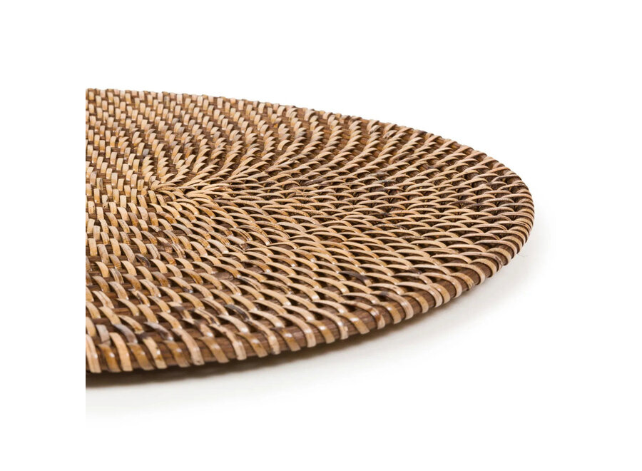 The Colonial Oval Placemat - Natural Brown