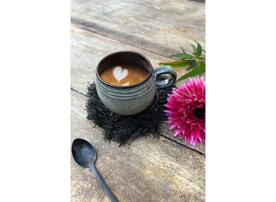 Le Sous-Verre Fringe Raffia - Noir