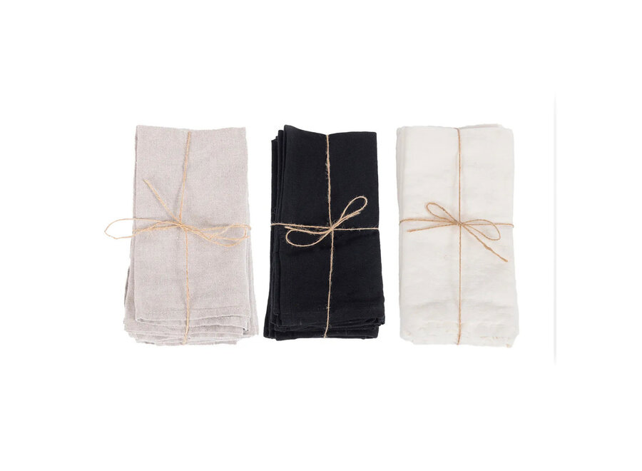 La Serviette En Lin - Beige - Set De 4