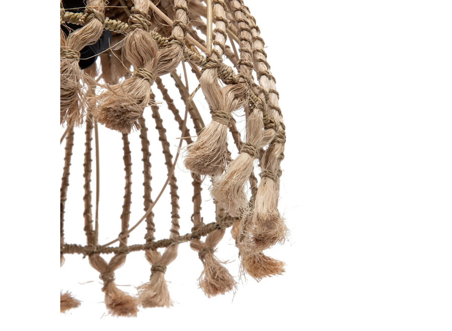 The Abaca Tassel Pendant - Natural - S