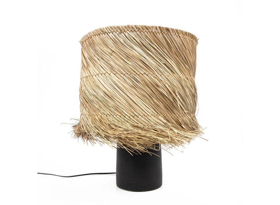 La Lámpara De Mesa Pandan - Negro Natural
