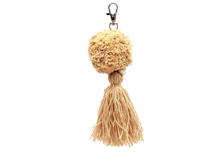 The Pompom Keychain - Mocca
