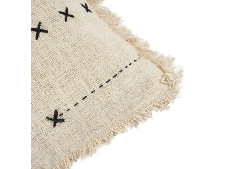 Housse De Coussin French Kiss - Naturel Noir