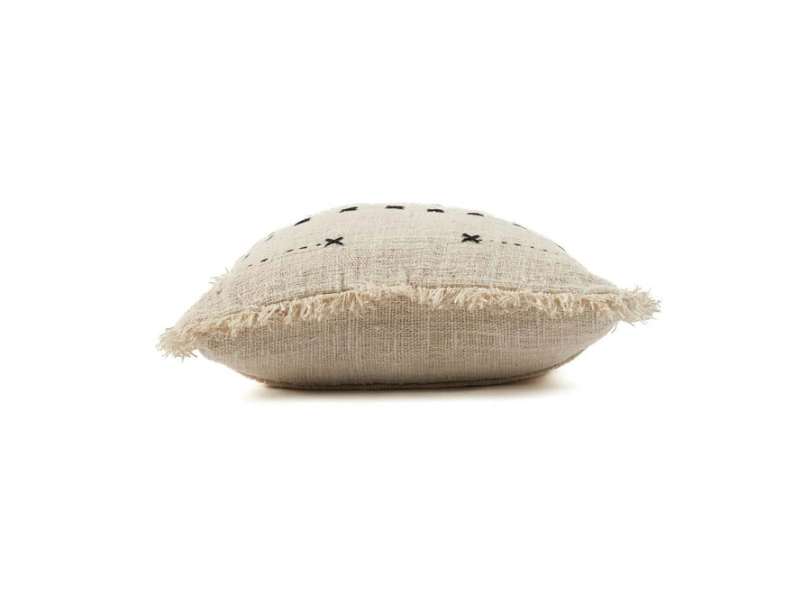 Copri Cuscino French Kiss - Naturale Nero