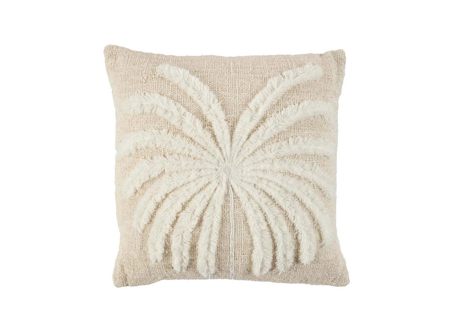 The Isla Palm Cushion Cover - Natural White
