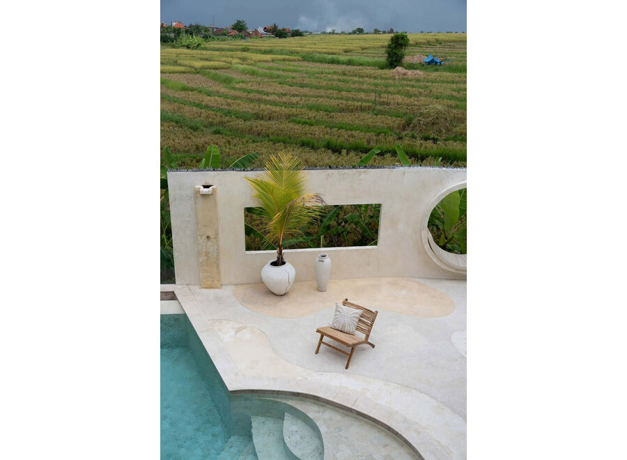 Housse De Coussin Isla Palm - Naturel Blanc