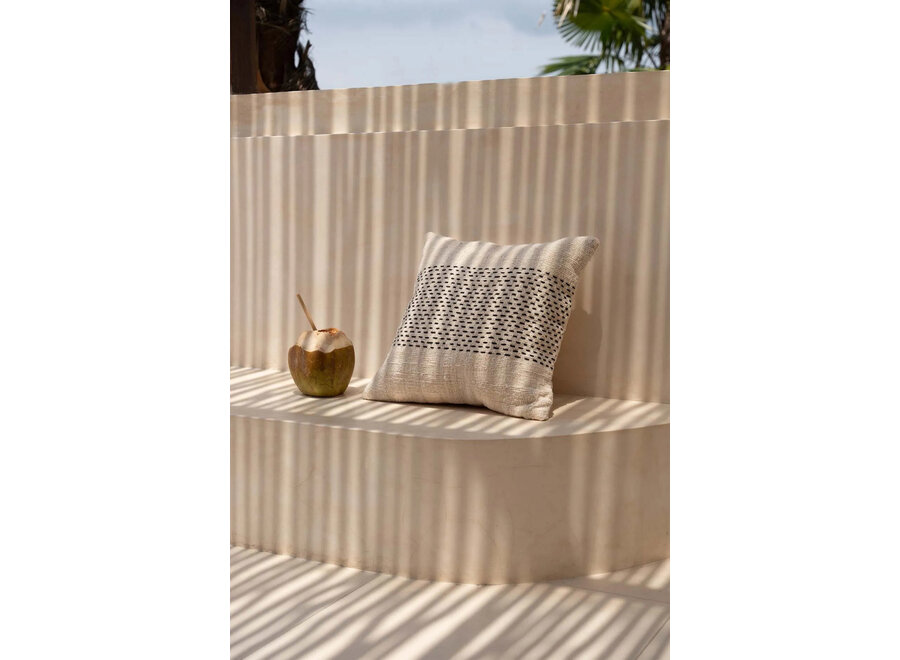 Housse De Coussin Misty - Naturel Noir