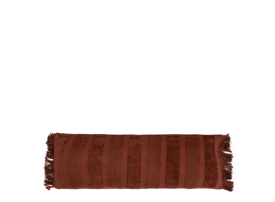 La Housse De Coussin Oh My Gee - Velours Bordeaux - 35x100