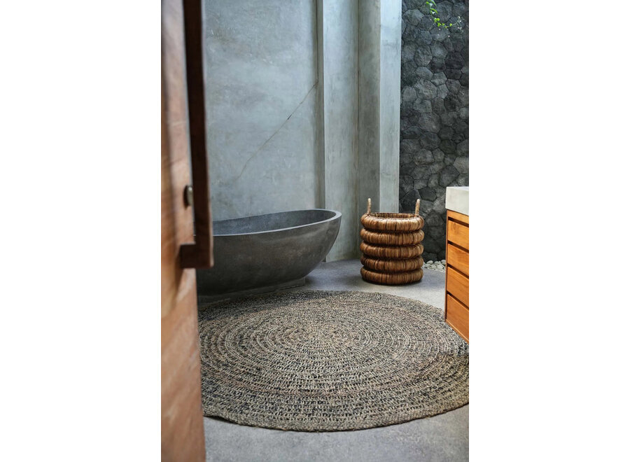 Le Tapis Seagrass - Naturel Noir - 200