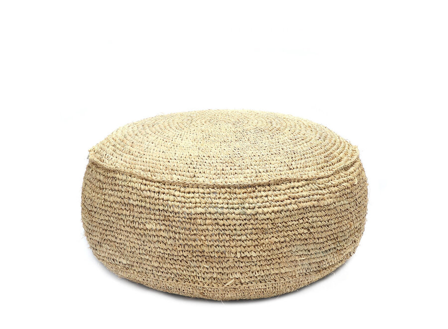 De Raffia Flores Poef - Naturel