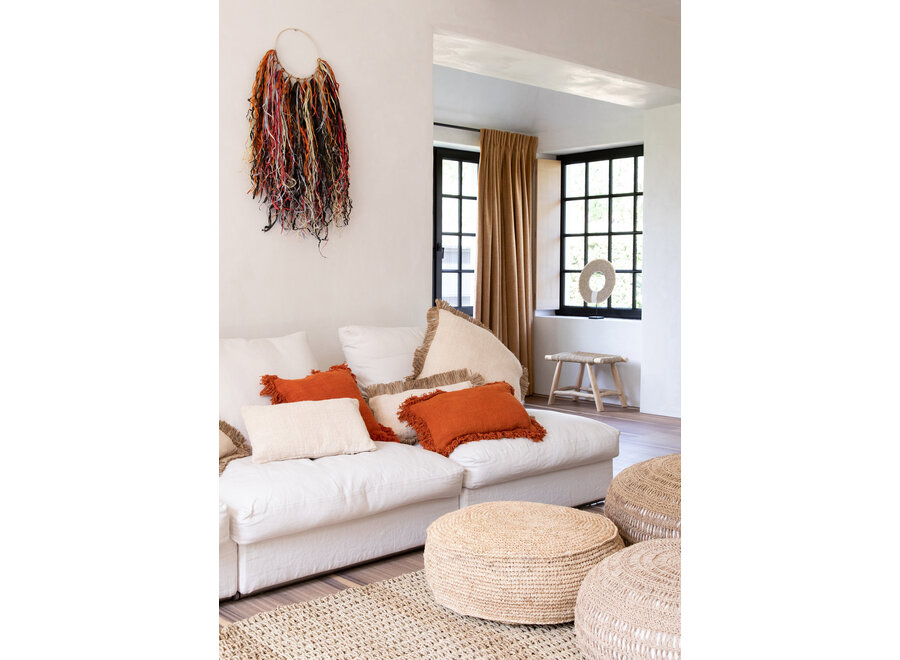 Le Pouf Raphia Flores - Naturel