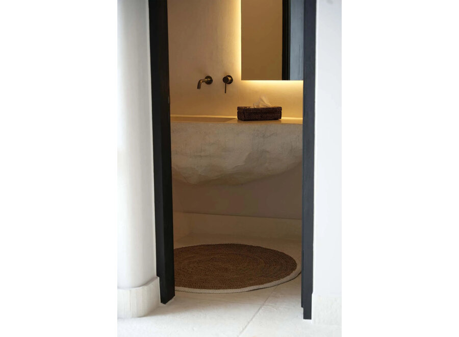 Le Tapis Rond Seagrass & Coton - Blanc Naturel - 100