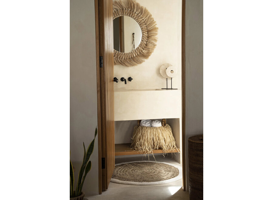 Le Tapis Rond Seagrass & Coton - Blanc Naturel - 100