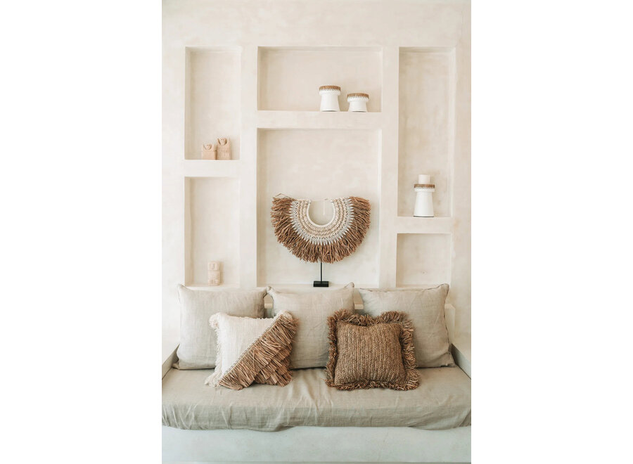 La Housse De Coussin Raffia Carré - Naturel - 40x40