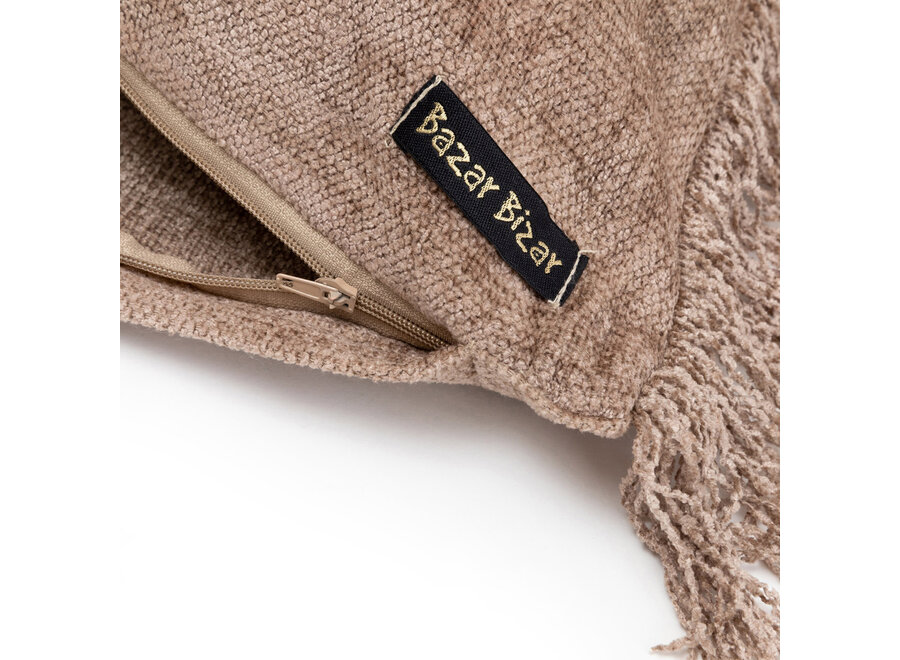 Der Oh My Gee Kissenbezug - Betongrau Samt - 30x50