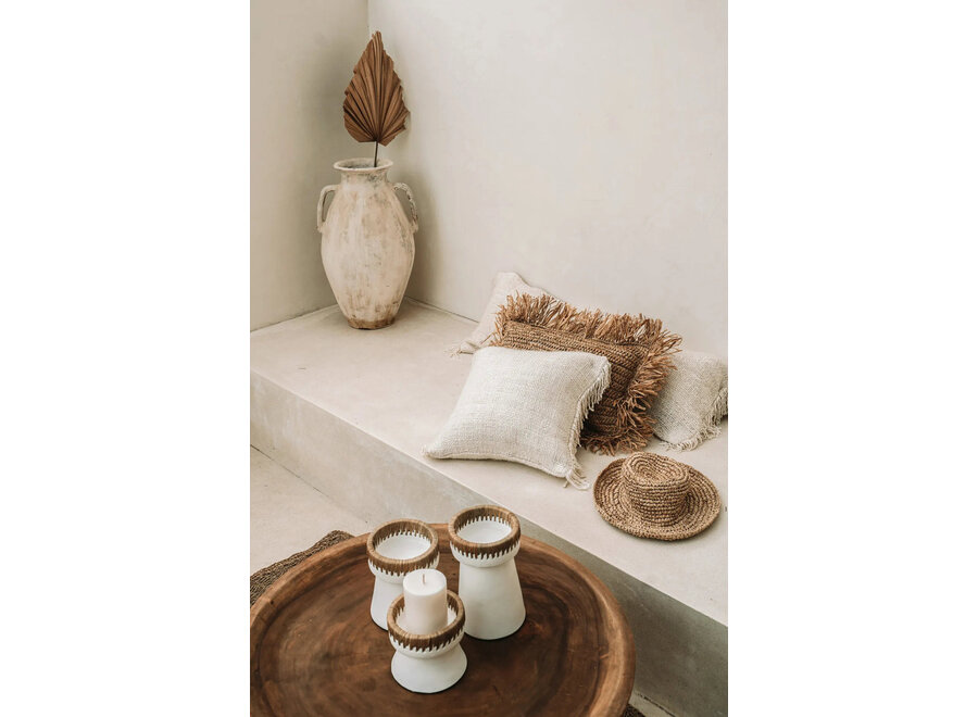 De Pretty Kaarsenhouder - Wit Naturel - S