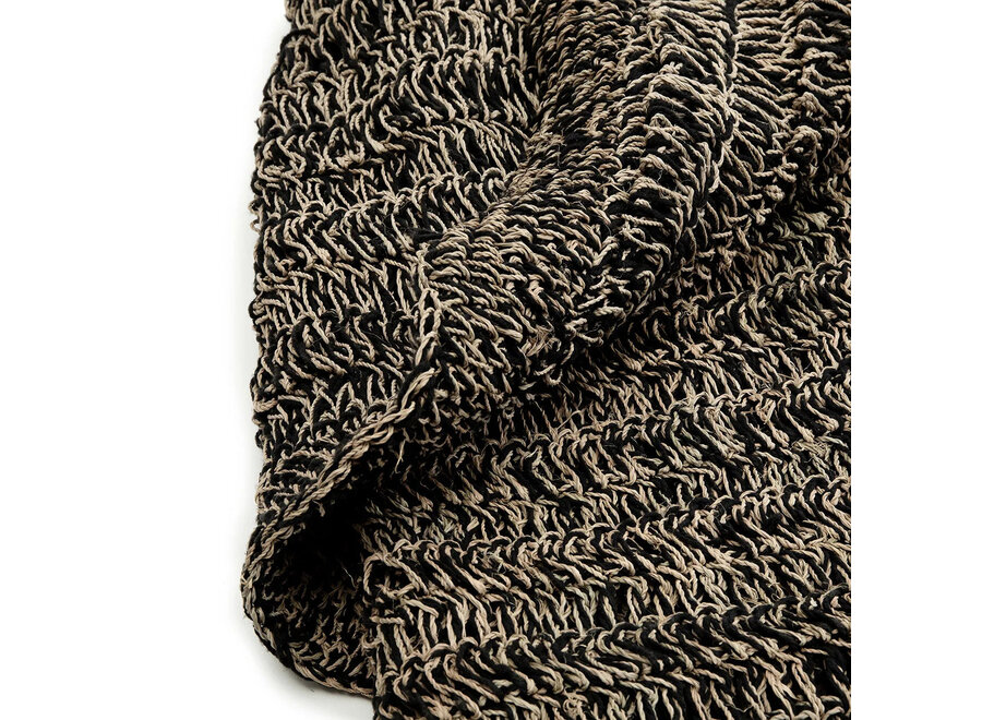 Der Seagrass Teppich - Natur Schwarz - 100