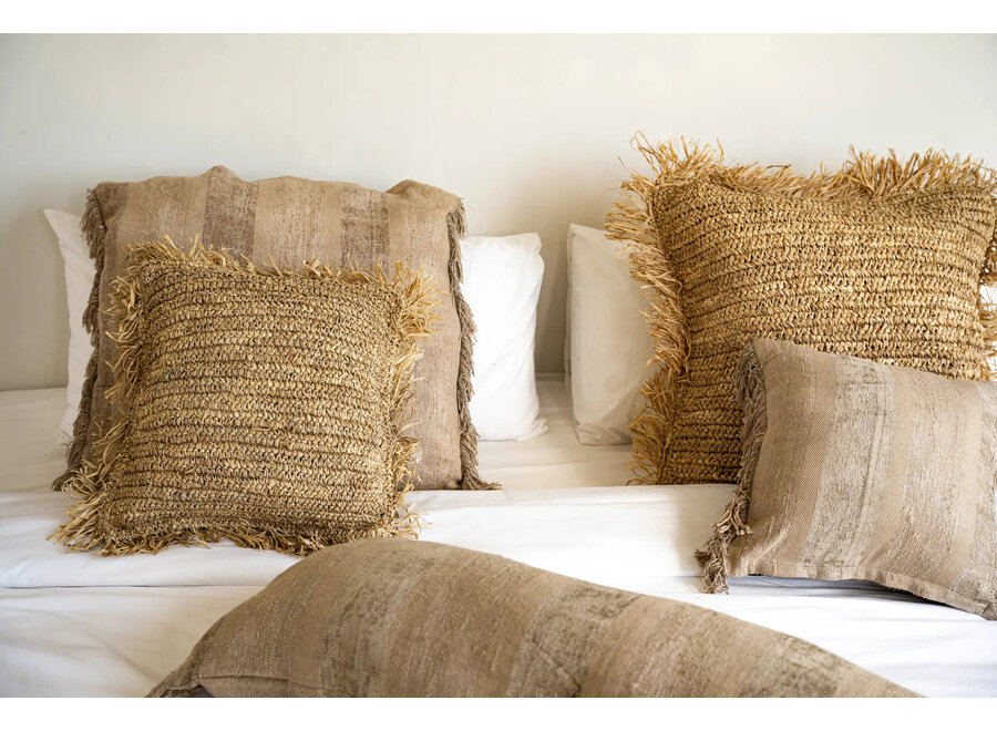 La Housse De Coussin Raffia Carré - Naturel - 40x40