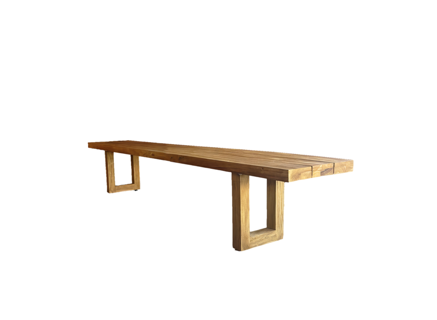 Bank Mit Blockfuß - Natur - 220