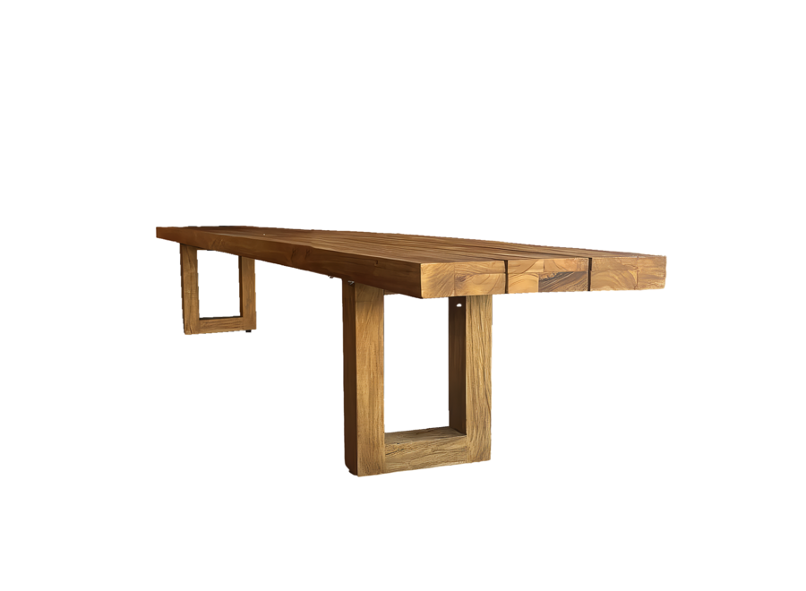 Bank Mit Blockfuß - Natur - 220