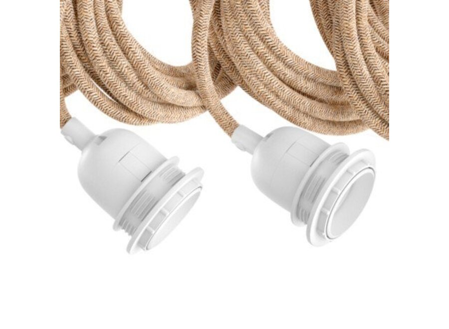 Lampfitting Voor Plafond - Naturel Wit - 5 Fittings