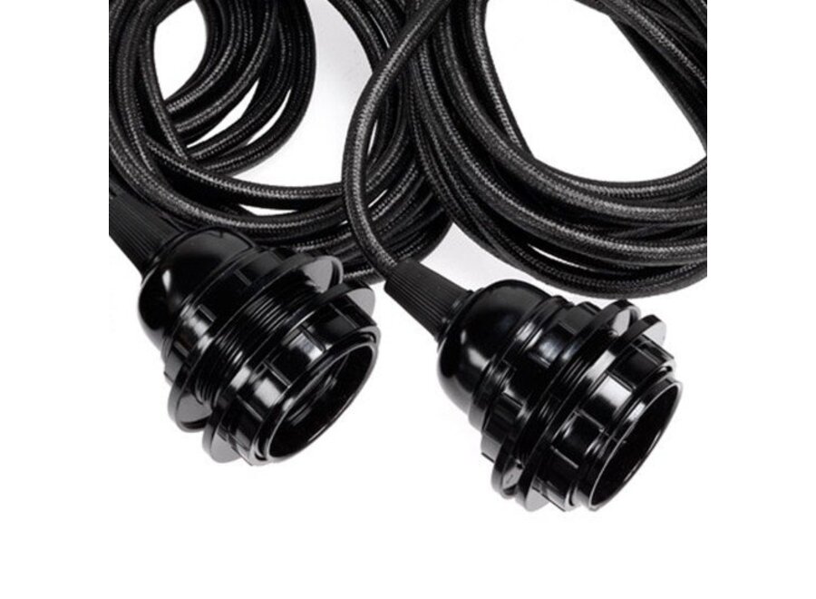 Fitting Lamps Ceiling - Black - 3 Fittings