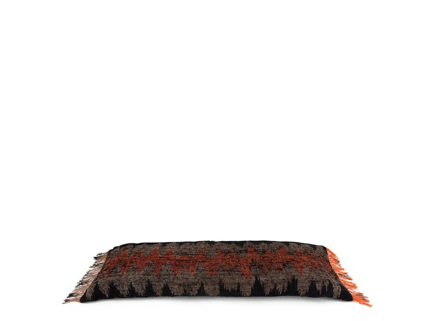 La Funda De Cojín Oh My Gee - Negro Naranja - 35x100