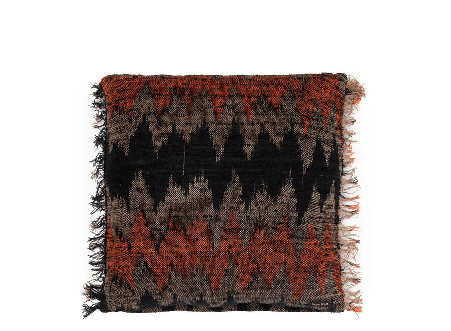 La Housse De Coussin Oh My Gee - Noir Orange - 60x60